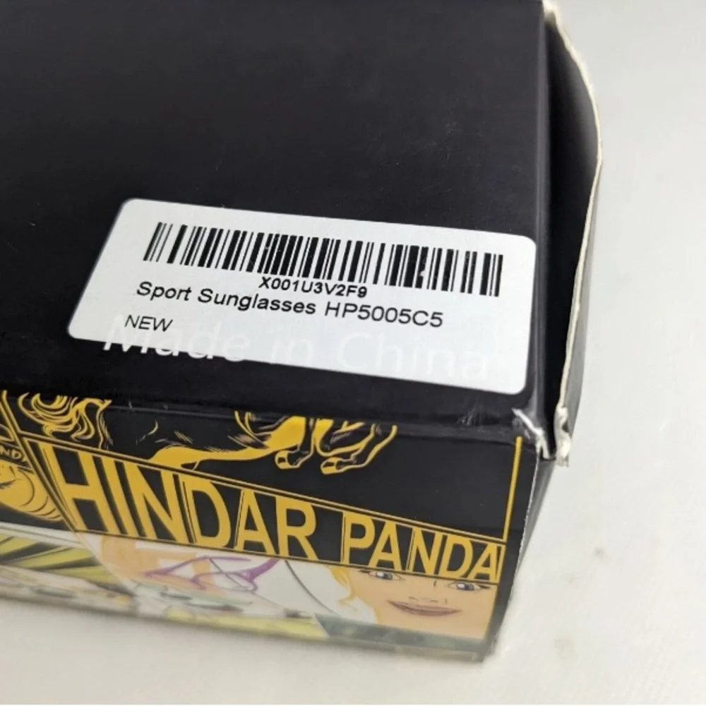 NEW- Hindar Panda Polarized Sports Sun Glasses Sunglasses Red - HP5005C5